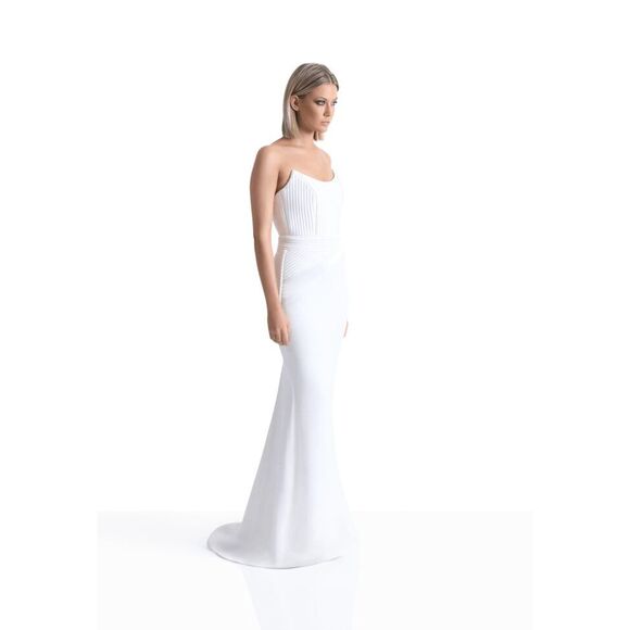 Zhivago Reine De Reinettes Gown In White US 6 $650 - Picture 1 of 12